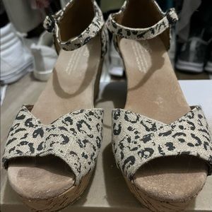 TOMS cheetah wedges